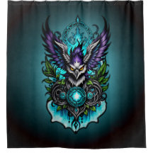 Coruja com elementos mágicos.