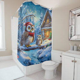 Cortina Para Box Corujas Para O Design De Feriados Por Rich AMeN Gi