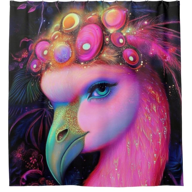 Cortina Para Box Cosmic Flamingo Queen (Frente)