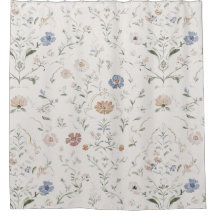Cottagecore Caprichoso Flor Silvestre Beige Aquare
