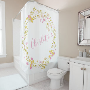 Cortina Para Box Cottagecore Verde Cor Rosa Daîdinome Floral Nome 