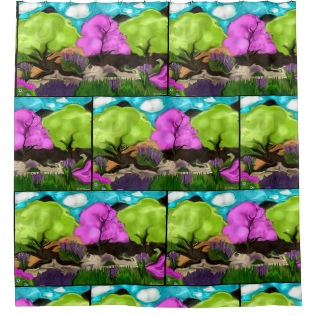 Cortina Para Box Cotton Candy Abstrato Art (Frente)