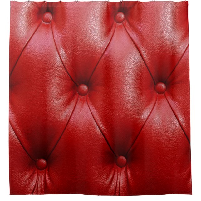 Cortina Para Box Couro Vermelho: Elegância do Padrão de Upholsteria (Frente)