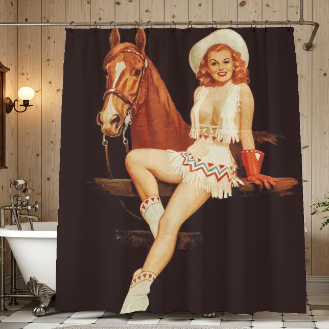 Cortina Para Box Cowgirl Pin-Up (Criador carregado)