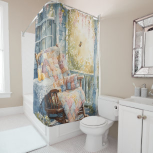 Cortina Para Box Cozy Porch com Quilt e Lemonade Charm