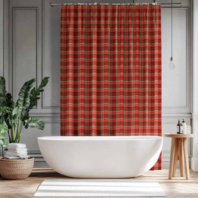 Cortina Para Box Cozy Tartan Curtain Traditional Holiday Gift Look (Cozy Tartan Curtain Traditional Holiday Gift Look)