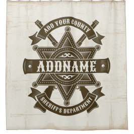 Cortina Para Box Crachá de fuzis-adjuntos do Xerife Oeste Personali