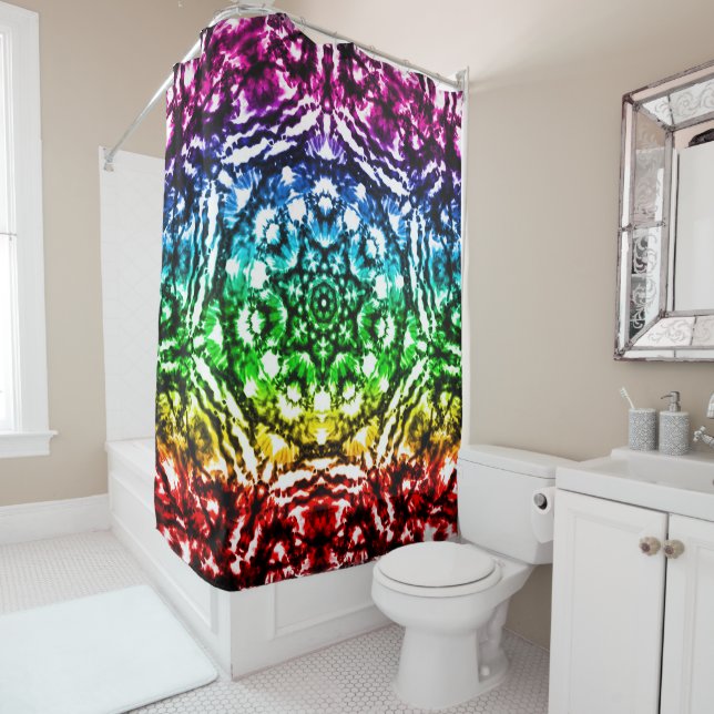 Cortina Para Box Cravata Tie Dye Mandala Estrela (In Situ)