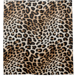 Cortina Para Box Creme Black Leopardo Print