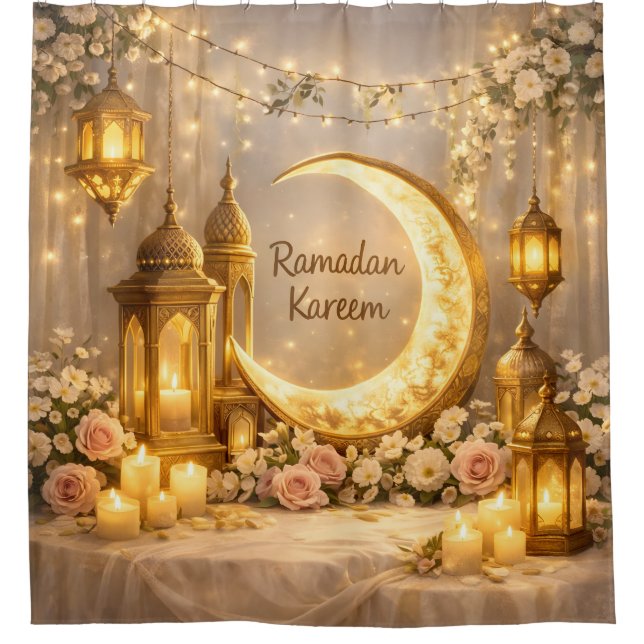 Cortina Para Box Crescente De Luz E Paz – Crescente De Ramadan (Frente)