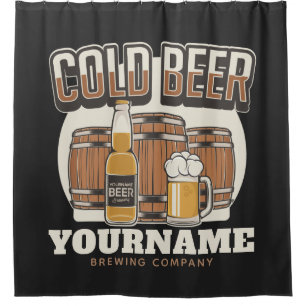 Cortina Para Box Criação Personalizada De Cerveja Fria De Carvalho
