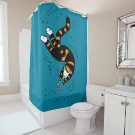 Cortina Para Box Criatura De Gato Engraçada Mãos De Esqueleto Nadan