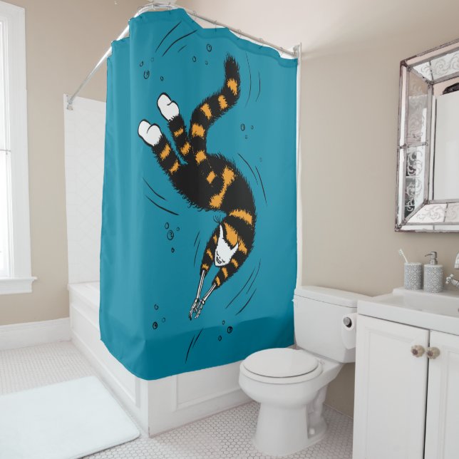 Cortina Para Box Criatura De Gato Engraçada Mãos De Esqueleto Nadan (In Situ)