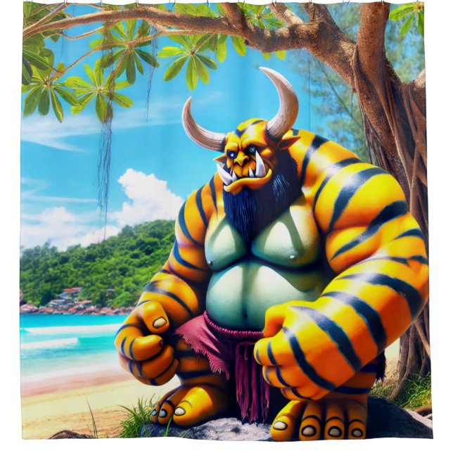 Cortina Para Box Criatura do troll (Frente)