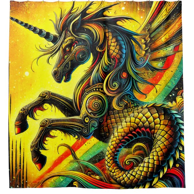 Cortina Para Box Criatura do Unicórnio (Frente)