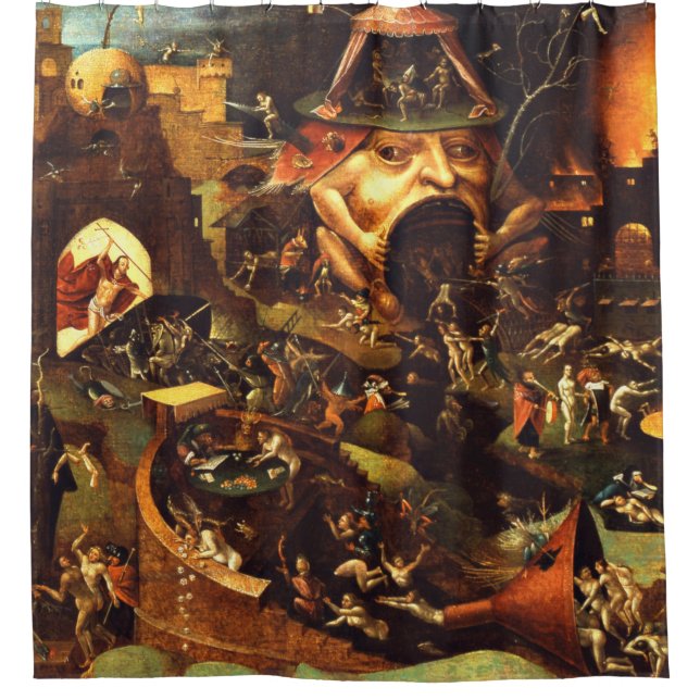 Cortina Para Box Cristo Hieronymus Bosch Em Limbo (Frente)