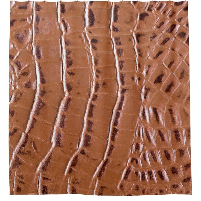 Cortina Para Box Crocodilo em couro texturizado em fundo abstrato,  (Frente)