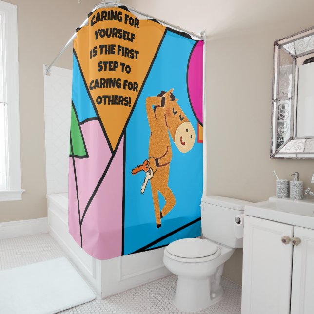 CORTINA PARA BOX CUIDAR DE SI PRÓPRIO É O PRIMEIRO PASSO! (In Situ)