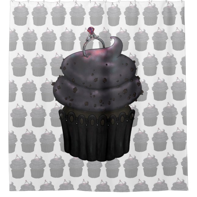 Cortina Para Box Cupcake Noivado doce (Frente)