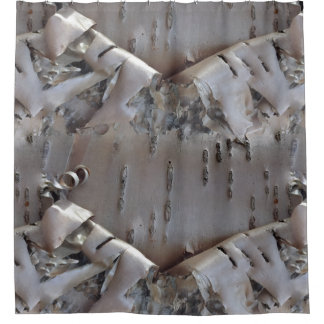 Cortina Para Box Curly Birch Bark Tree Shower Curtain