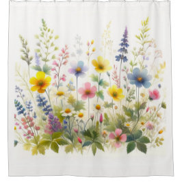 Cortina Para Box Curtina de Chá de Banheiro de Flor Selvagem