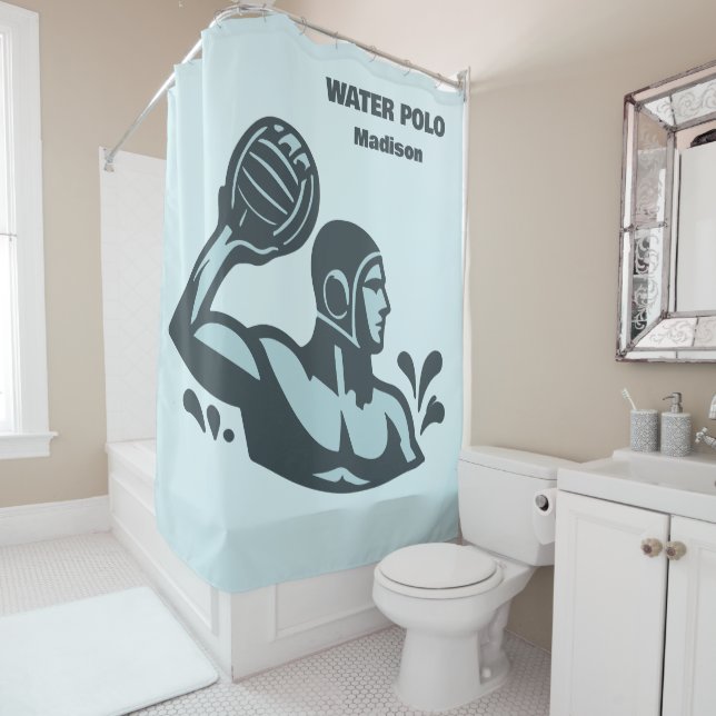 Cortina Para Box Custom Name Water Polo (In Situ)