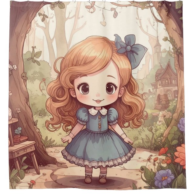 Cortina Para Box Cute Alice Adventures Wonderland Woodland Art (Frente)