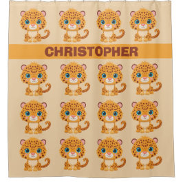 Cortina Para Box Cute Baby Leopard Safari Animal Kids