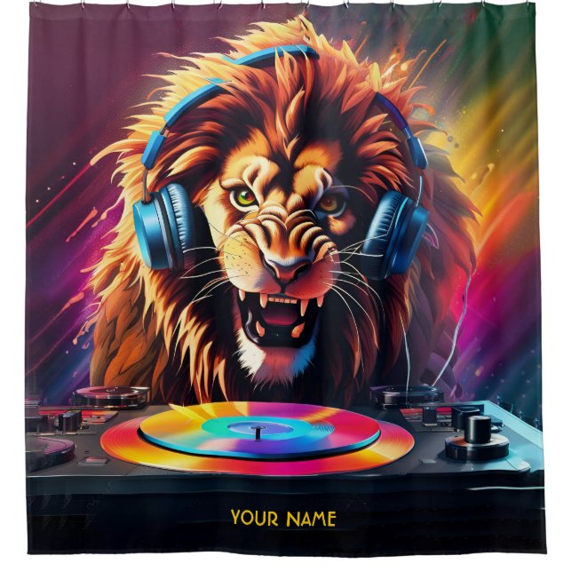 Cortina Para Box Cute Fantasy Lion DJ Vinyl (Frente)