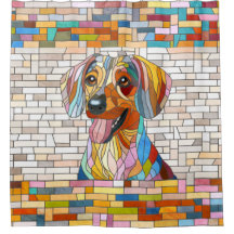 Dachshund dog - Doxie - mosaico colorido