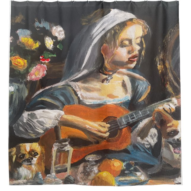 Cortina Para Box Dama e Violão (Frente)