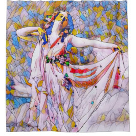 Cortina Para Box Dançarino de Vidro Arrumado