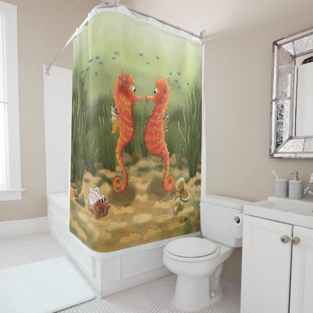 Cortina Para Box DE Duschvorhang Seepferdchen  (In Situ)