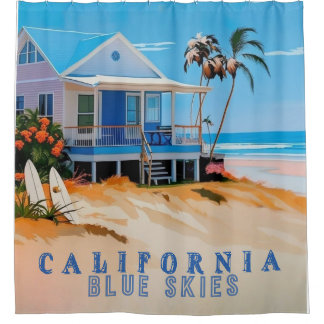 Cortina Para Box decor de casa na praia de Los Angeles california