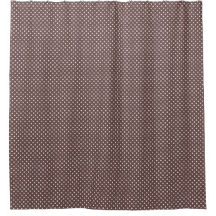 Cortina Para Box Decoração de Banheiro Retro com Bolinhas de Marfim