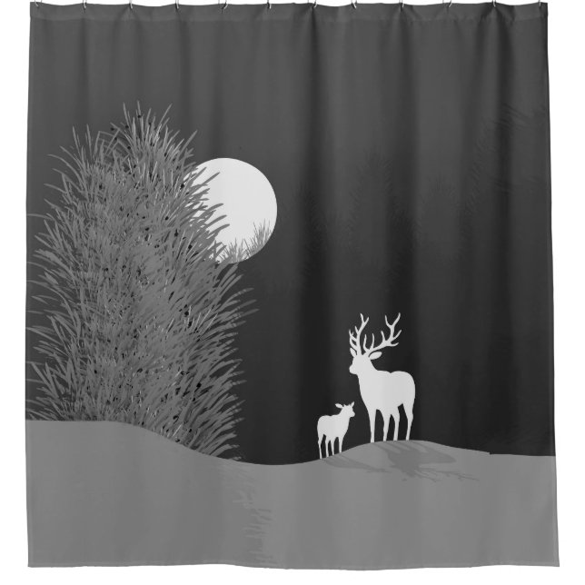 Cortina Para Box Deer on Moon Lit Hill (Frente)
