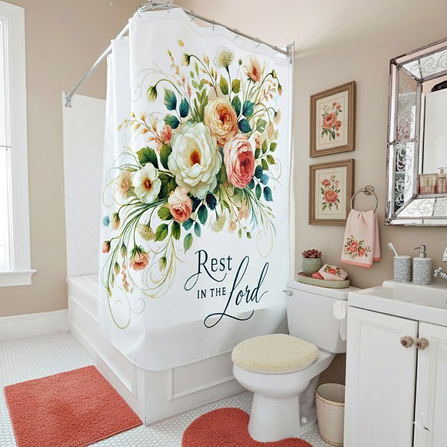 Cortina Para Box Descanse no Lorde Flóral (Criador carregado)