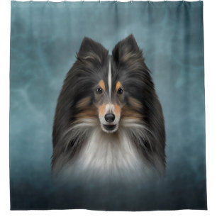 Cortina Para Box Desenho Cão Shetland Sheepdog, Sheltie