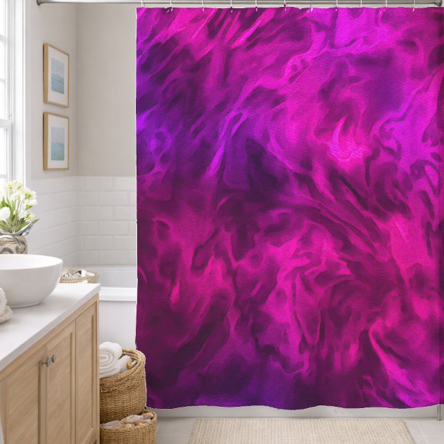 Cortina Para Box Design Abstrato Rosa e Roxo (Criador carregado)