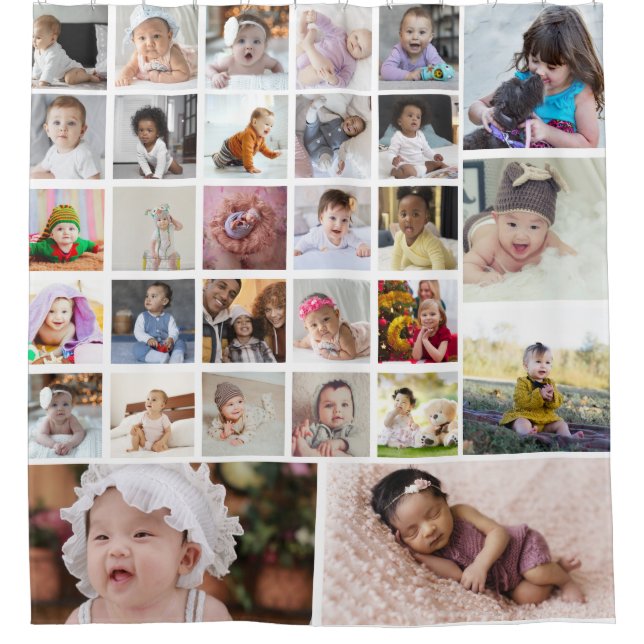 Cortina Para Box Design da Sua Própria Colagem de Fotos 30 (Frente)