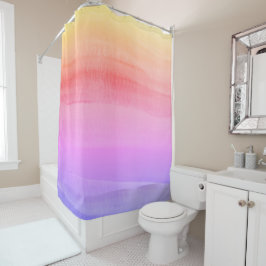 Cortina Para Box Design de Aquarela Colorida