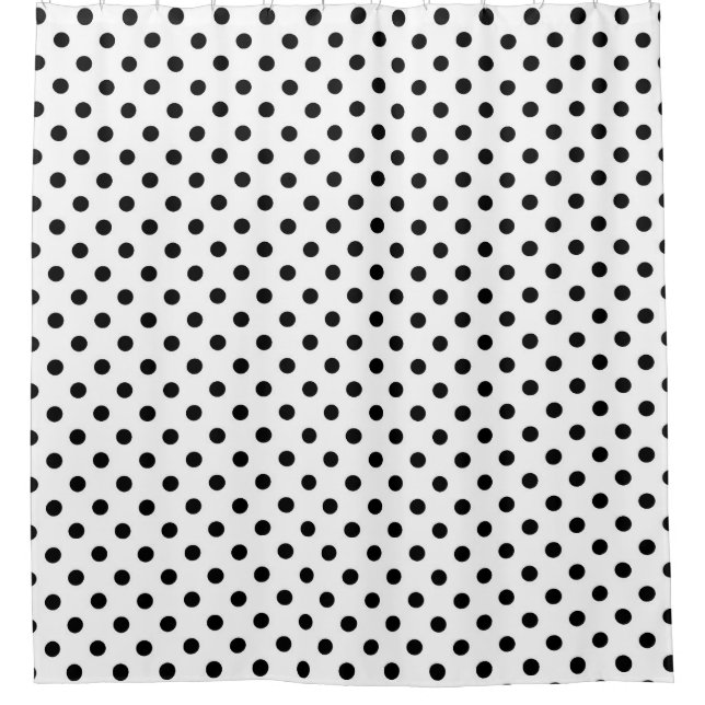Cortina Para Box Design de Bolinhas de de Fundo Branco (Frente)