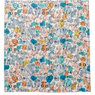 Cortina Para Box design de busto azul