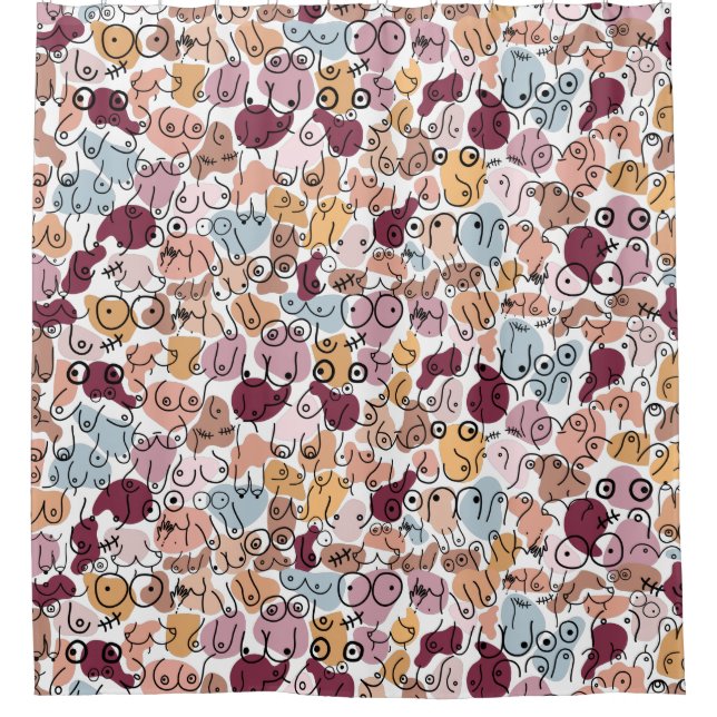 Cortina Para Box design de busto de diversão (Frente)