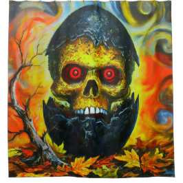 Cortina Para Box Design de crânio