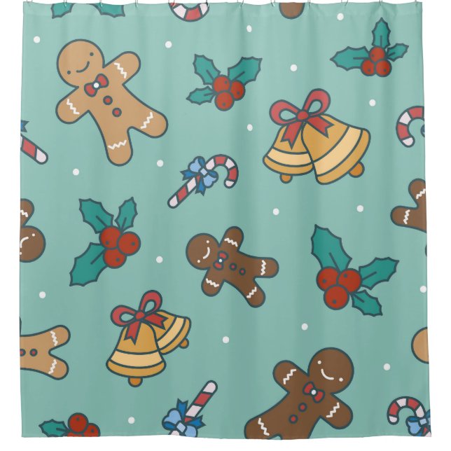 Cortina Para Box Design de doces festivos de Natal (Frente)