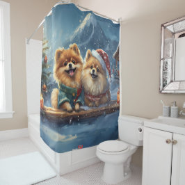 Cortina Para Box Design de Férias Pomeranianas por Rich AMeN Gill