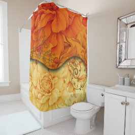 Cortina Para Box Design de padrão floral elegante