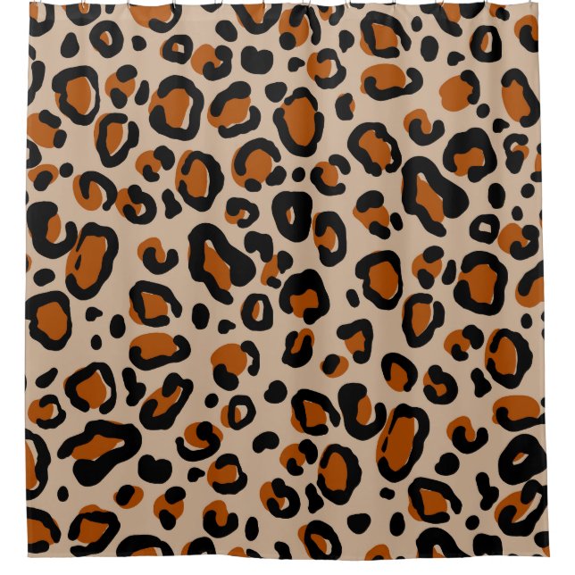 Cortina Para Box Design de peles de leopardo, padrão sem descontinu (Frente)
