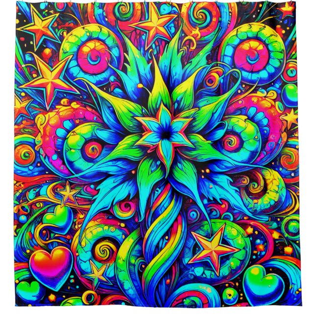 Cortina Para Box Design do neon-flower (Frente)
